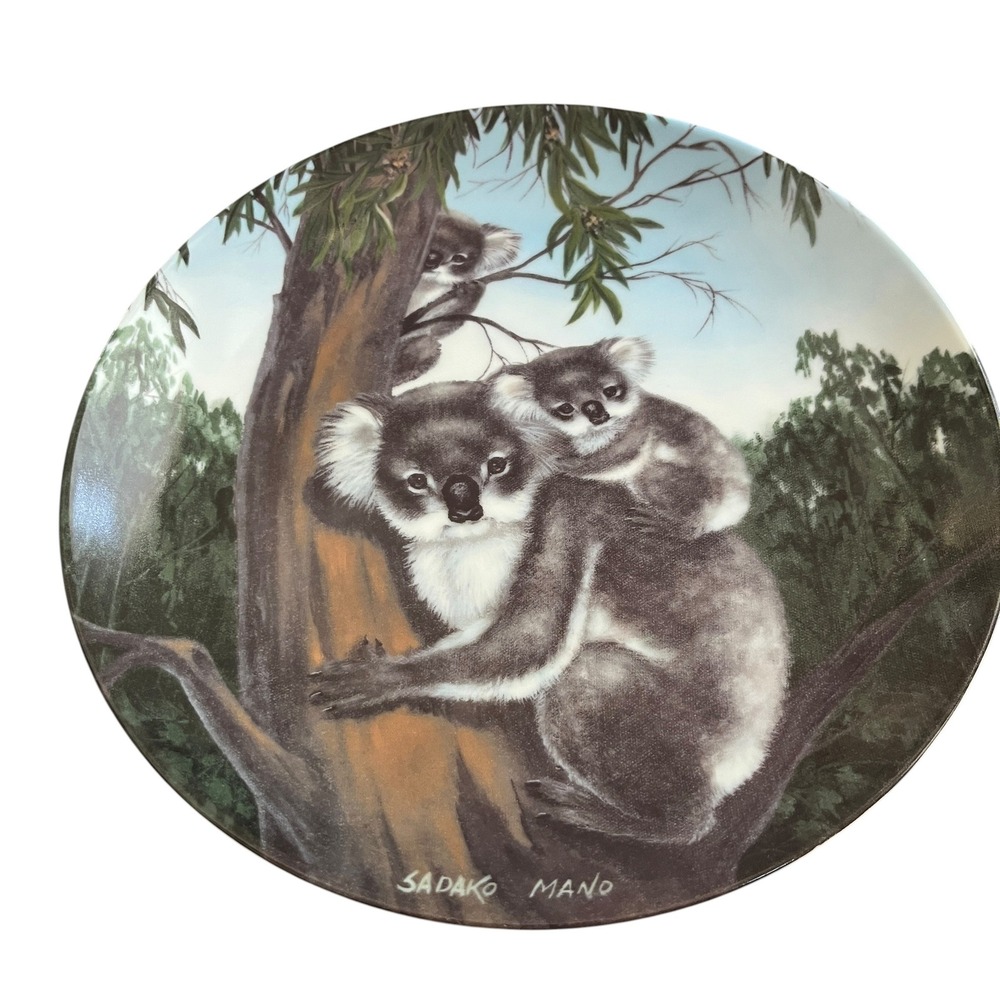 1982 Hackett American Sadako Mano Australian Koala Bear Collector Plate 450/7500
